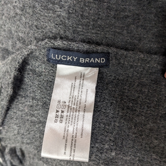 Lucky Brand Solid Brushed Grey Scarf - Picture 3 of 8